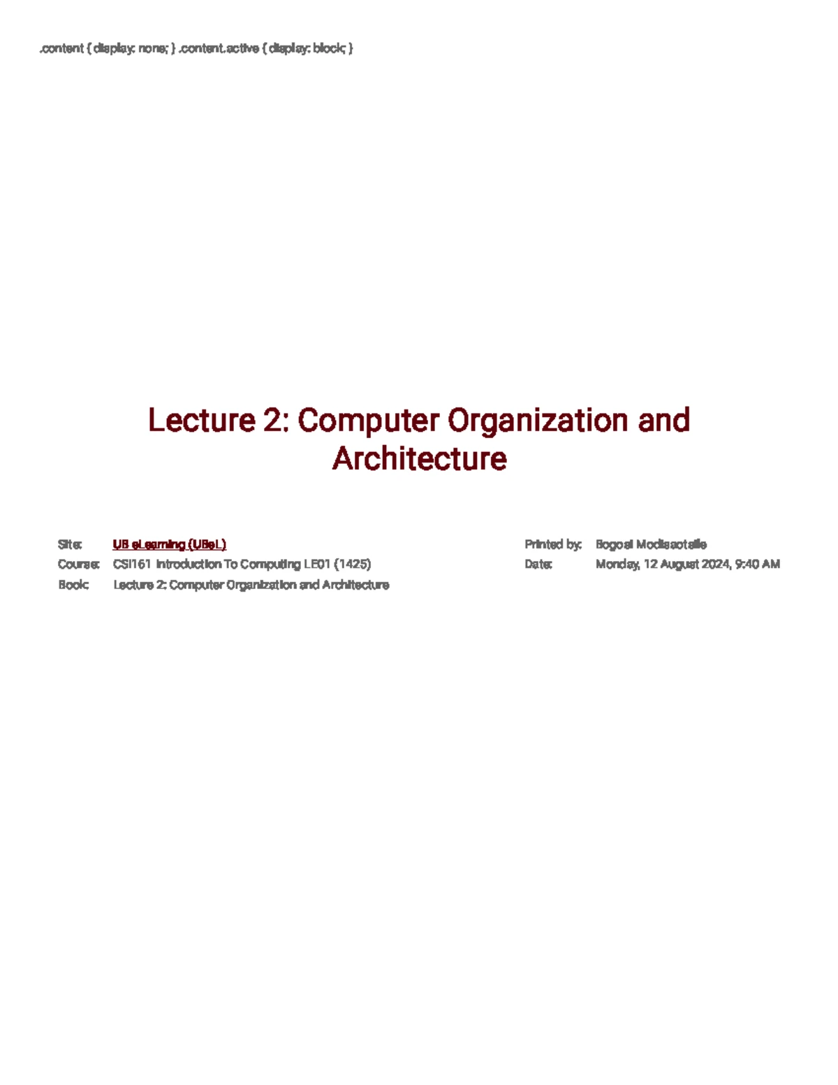 UBe L Lecture 6: Comprehensive Notes on Binary and Data Representation ...