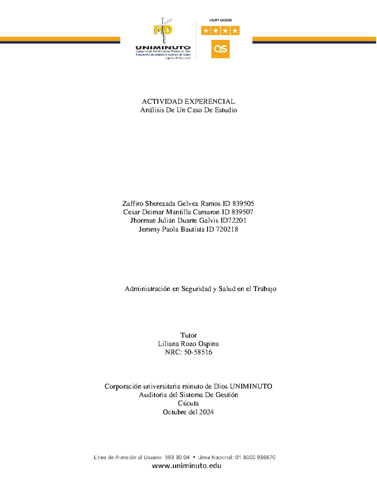 Análisis de Casos - Trabajo de Resiliencia Empresarial (NRC: 50-58516 ...
