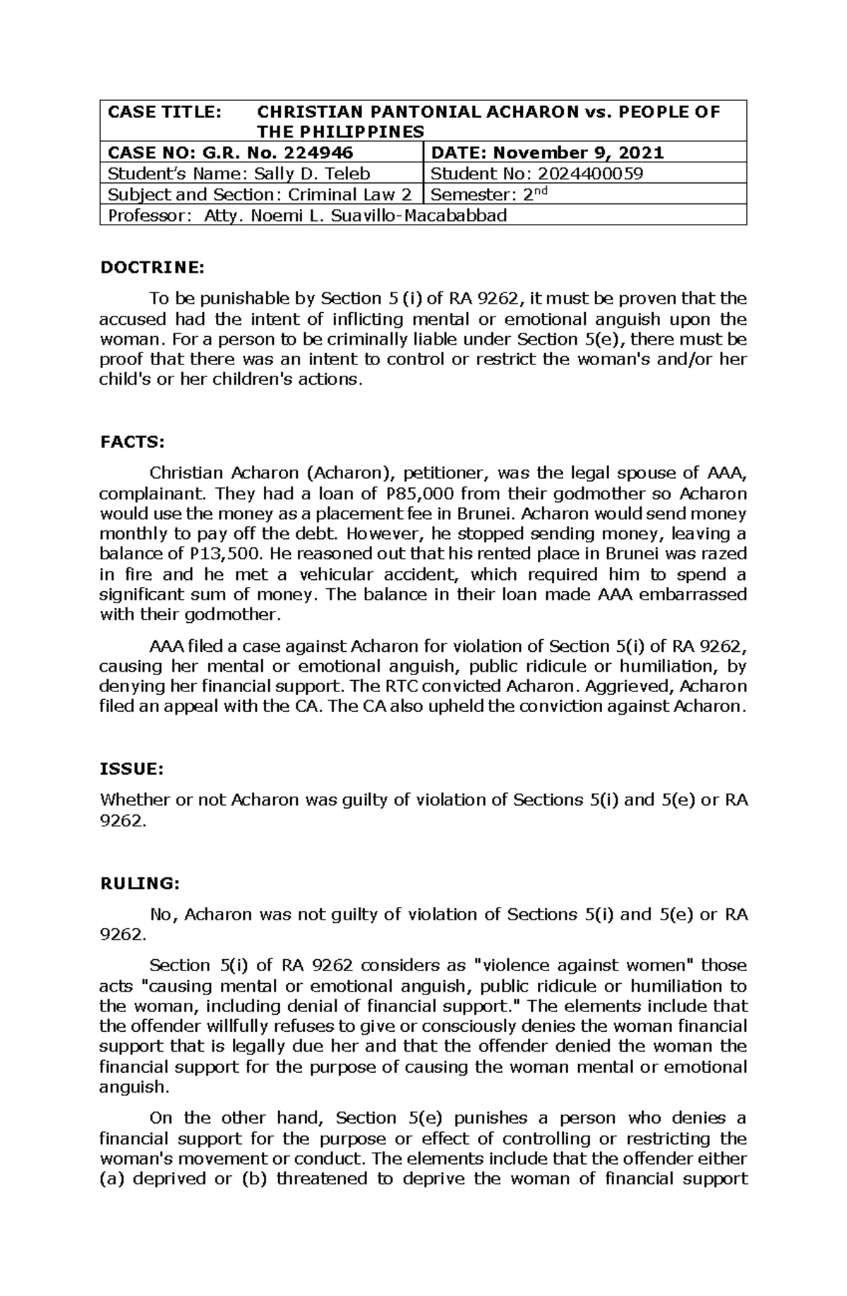 People v. Echegaray Digest - DOCTRINE: Section 11 of RA 7659 states ...