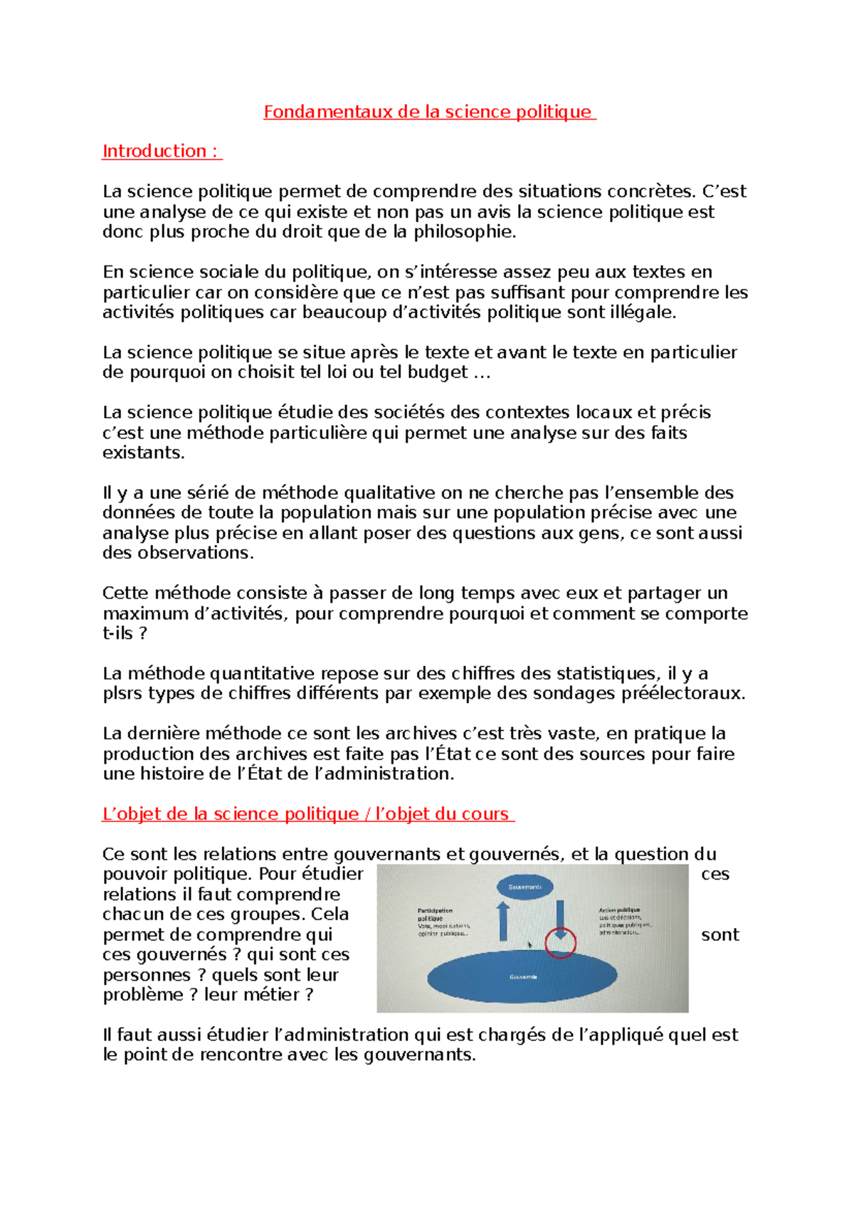 Fondamentaux de la Science Politique - Introduction et Méthodes (S2 ...