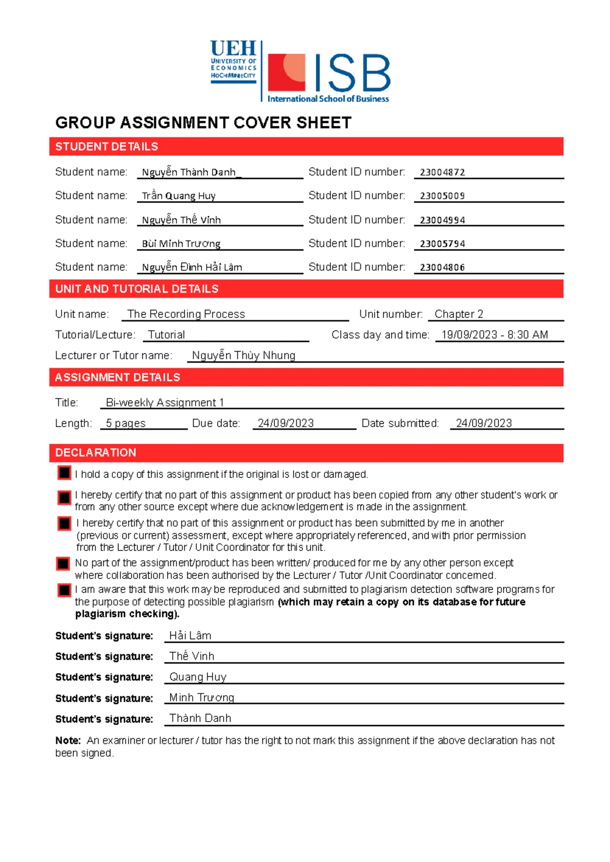 Comparison and Assessment Group 2 IBC03 - COMPARE THE VIETNAMESE ...