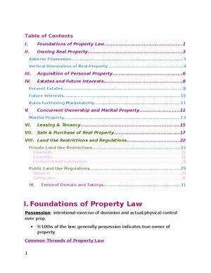 Property Law - Study Notes & Assignments - Studocu