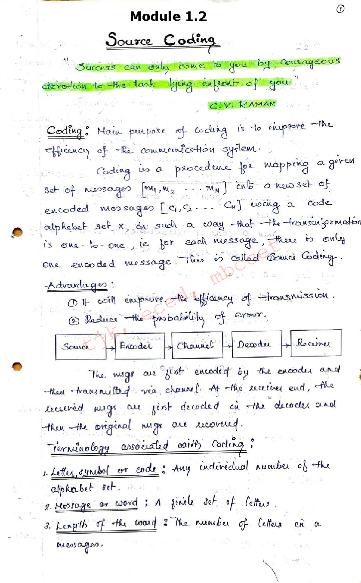 ITC Module 1: Discrete Memoryless Sources & Source Code Analysis - Studocu