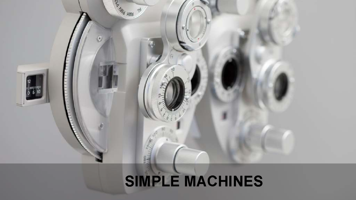 SIMPLE MACHINES: Functions and Types Explained - Studocu