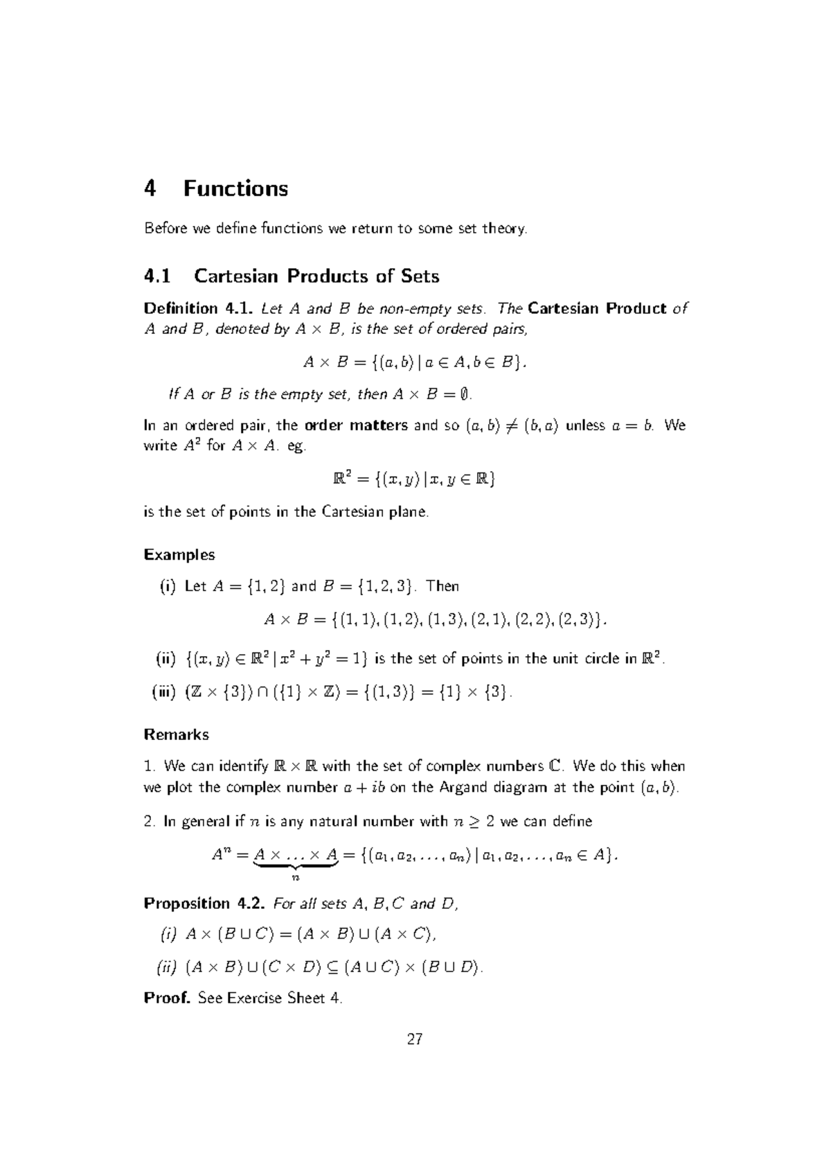 Functions and Set Theory: Section 4 Overview - Studocu