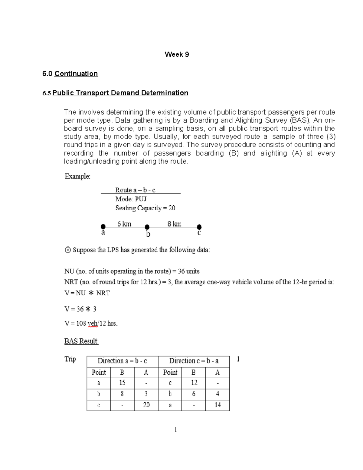 Lecture Week 110 - Week 9 6 Continuation 6 Public Transport Demand ...