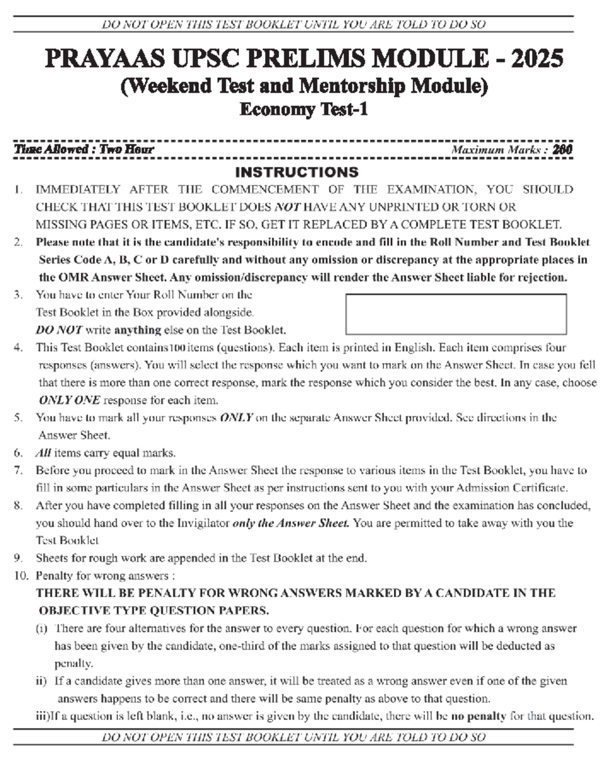 Weekend test module 7378743031 7767073031 for economy test 1 - Studocu