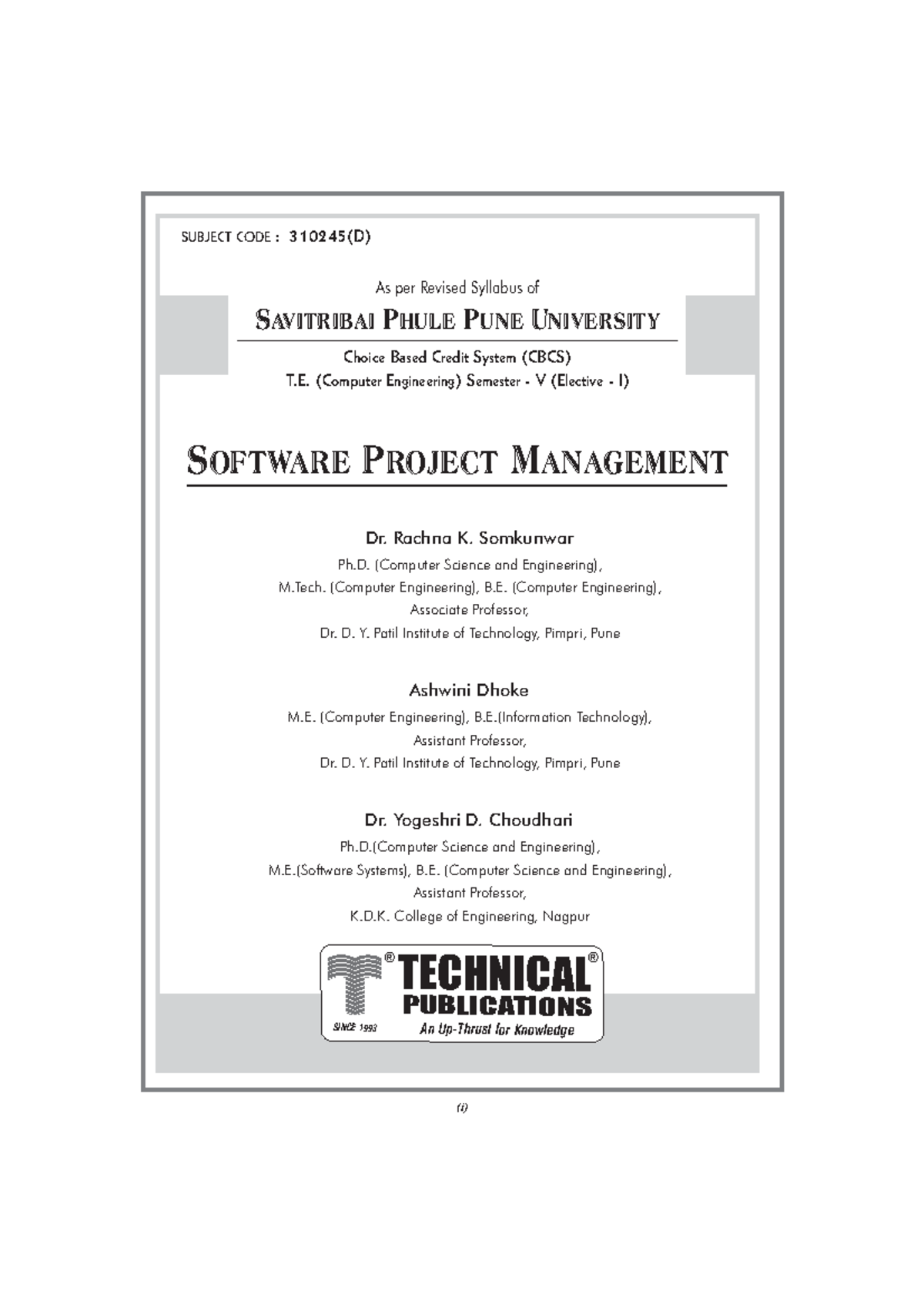 Software Project Management (310245D): Comprehensive Study Guide - Studocu