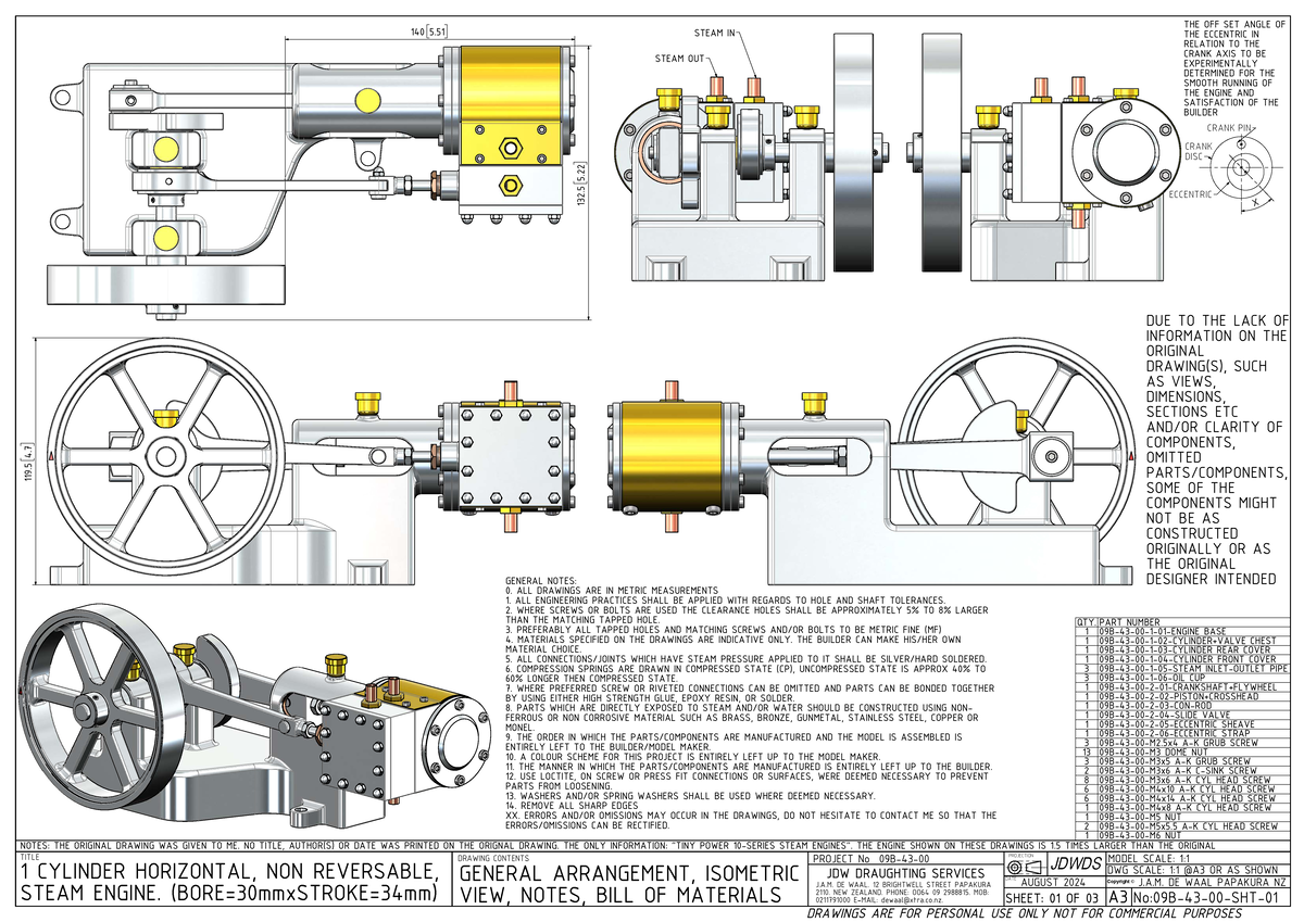 1 Cylinder Horizontal Non-Reversible Steam Engine Design Notes - Studocu