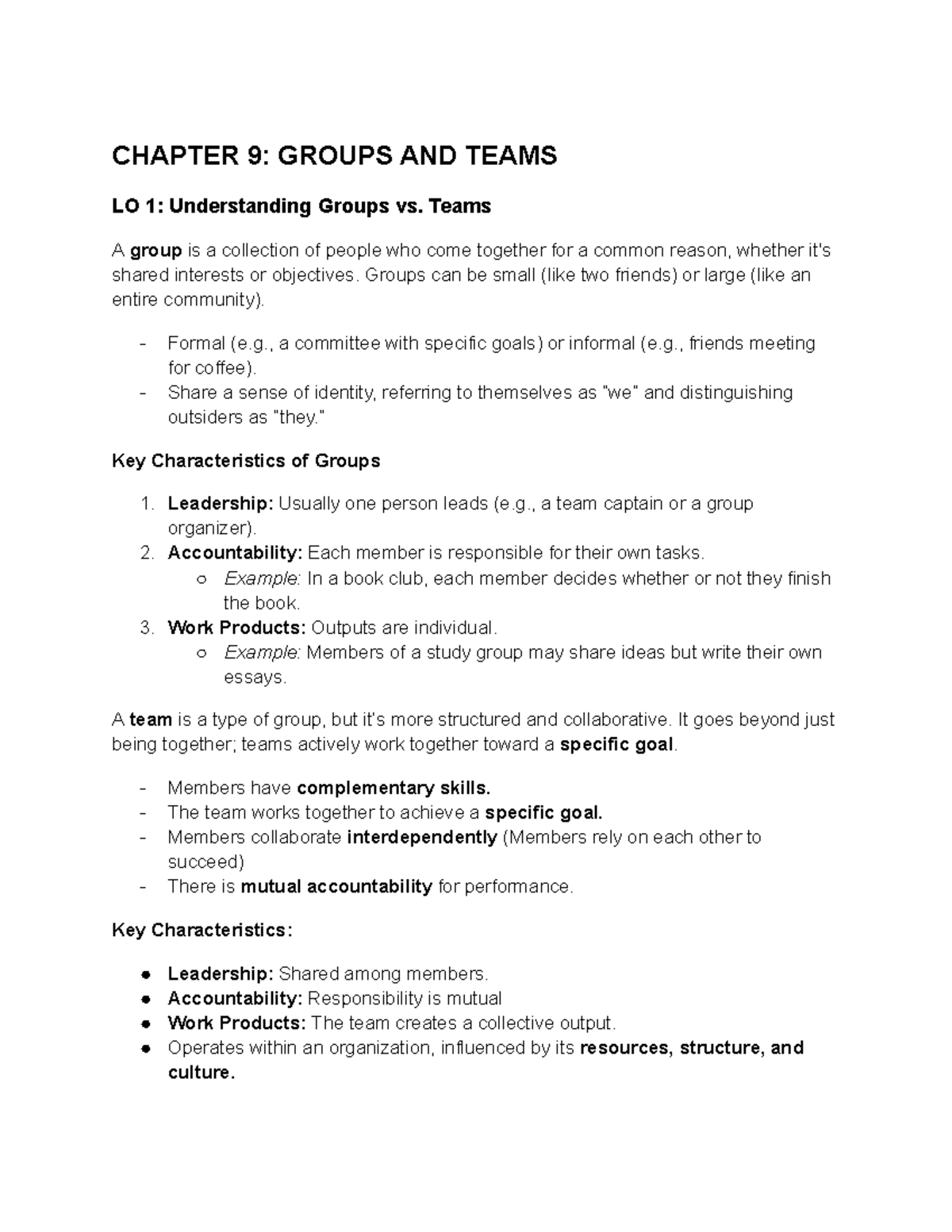 Midterm Study Notes: Groups, Teams, and Leadership in MANA 202 - Studocu