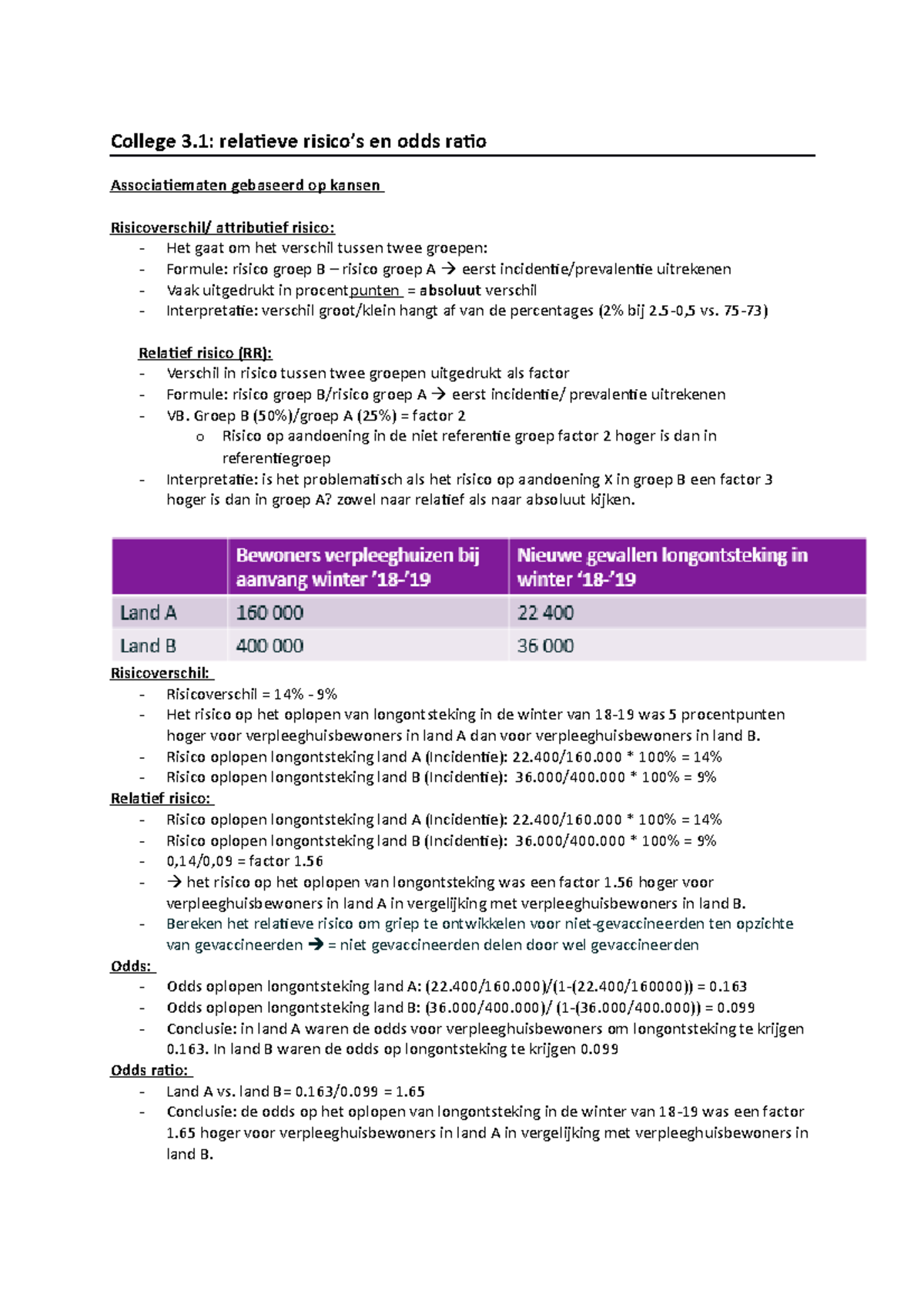 Week 3: Relatieve Risico's en Odds Ratio in Publieke Gezondheidsstudies ...