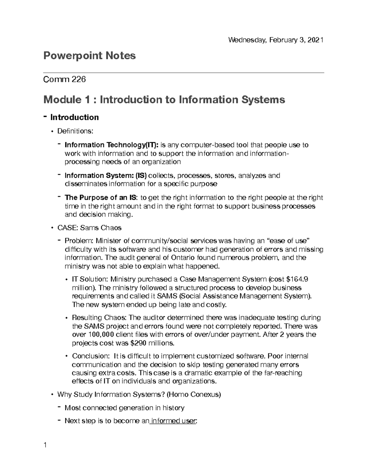 Comm 226 Notes PDF - Powerpoint Notes Comm 226 Module 1 : Introduction ...