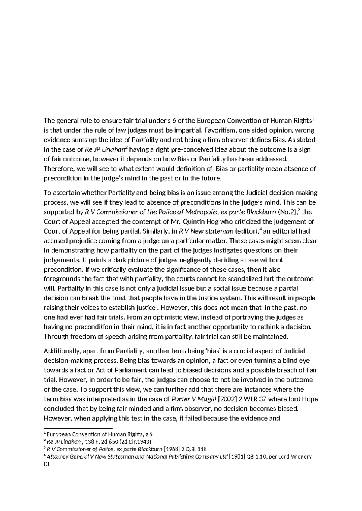 Assignment 2 FOR ELS: Analyzing Bias and Partiality in Fair Trials ...