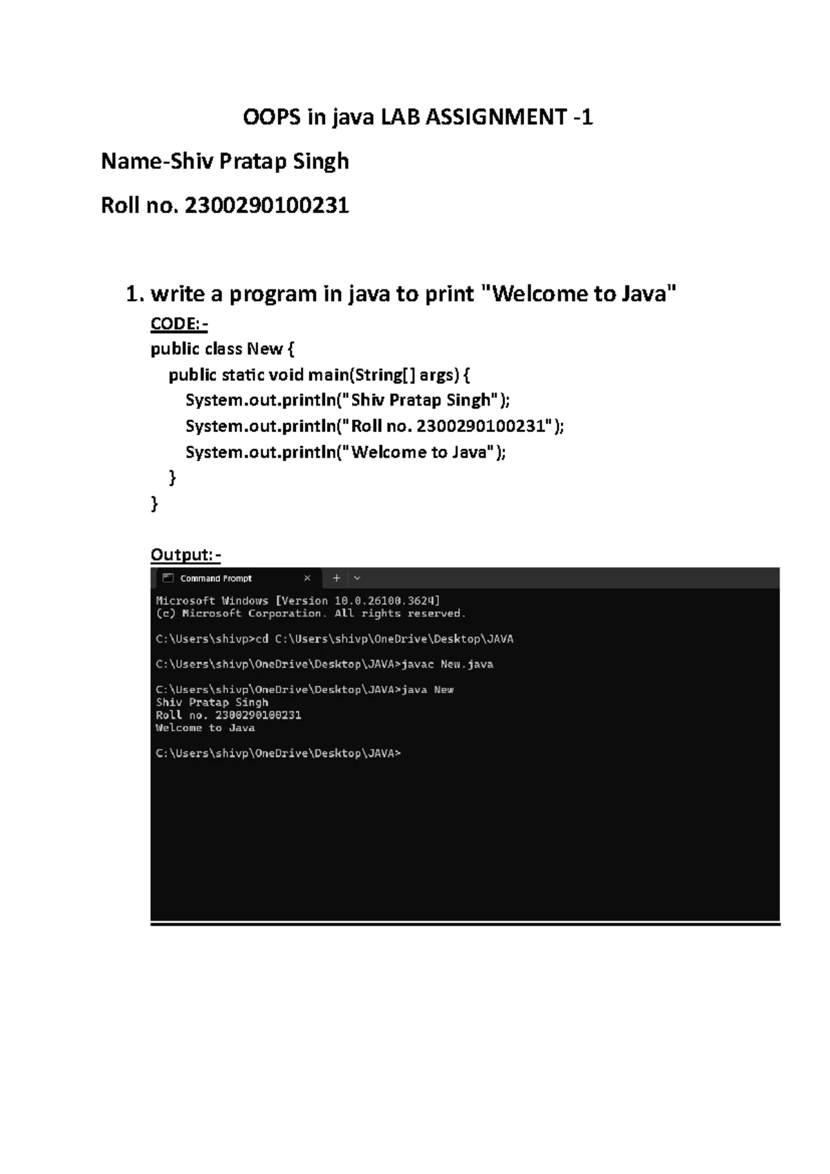 Shiv Pratap Singh OS Home Assignment 2 - OS LAB Assignment 2 Name- Shiv ...