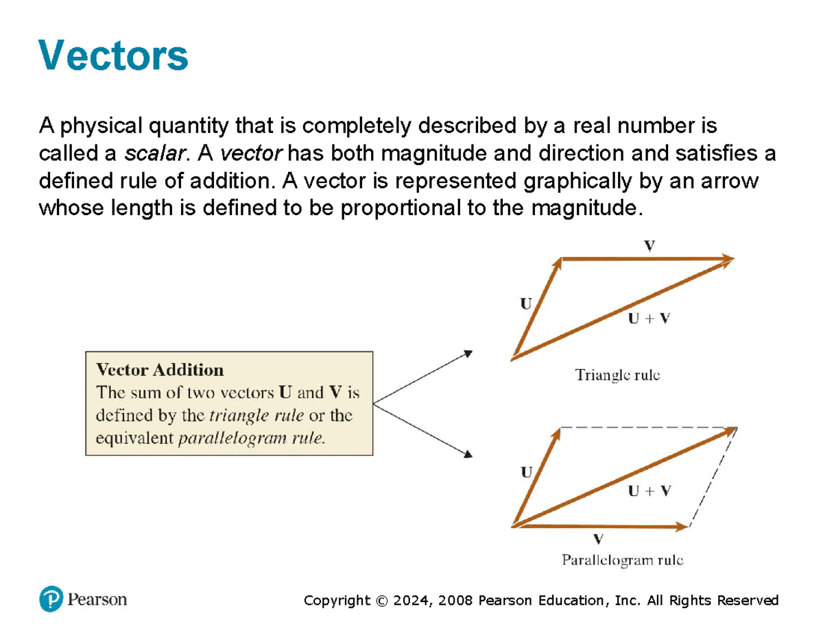 ENGR 245 Chapter 2 Notes: Understanding Vectors and Scalars - Studocu