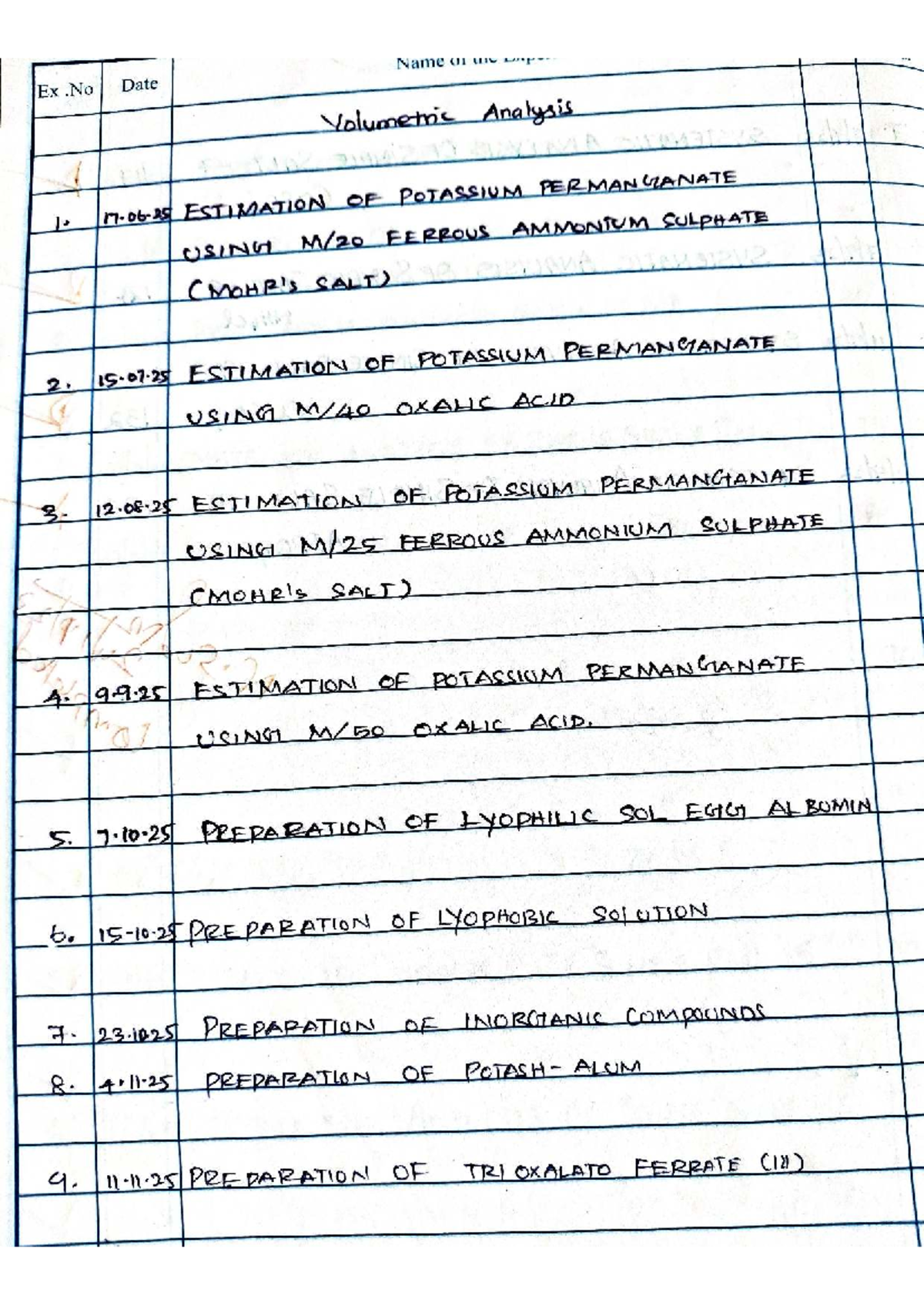 Chemistry Lab Document 35: Volumetric Analysis Techniques - Studocu