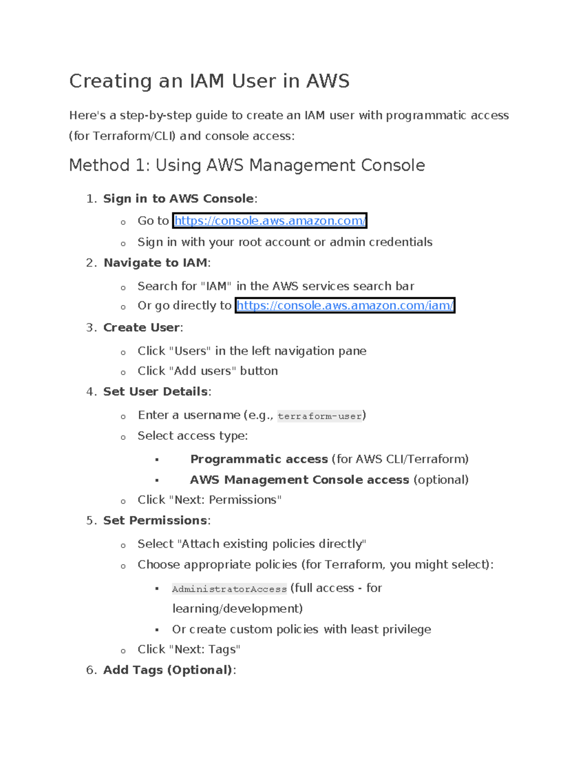 Creating IAM Users and EC2 Instances in AWS: A Terraform Guide - Studocu