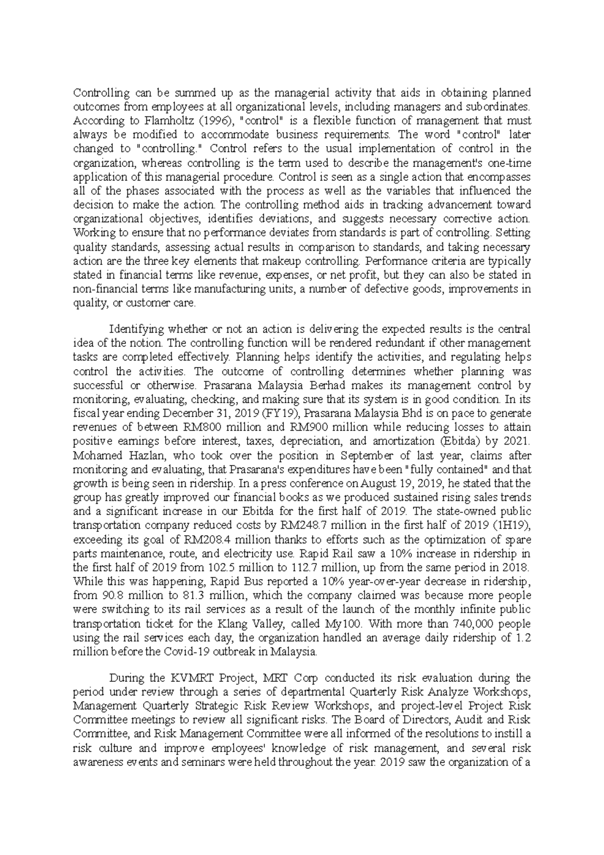 Understanding PLOC: Defining Control in Management Frameworks - Studocu