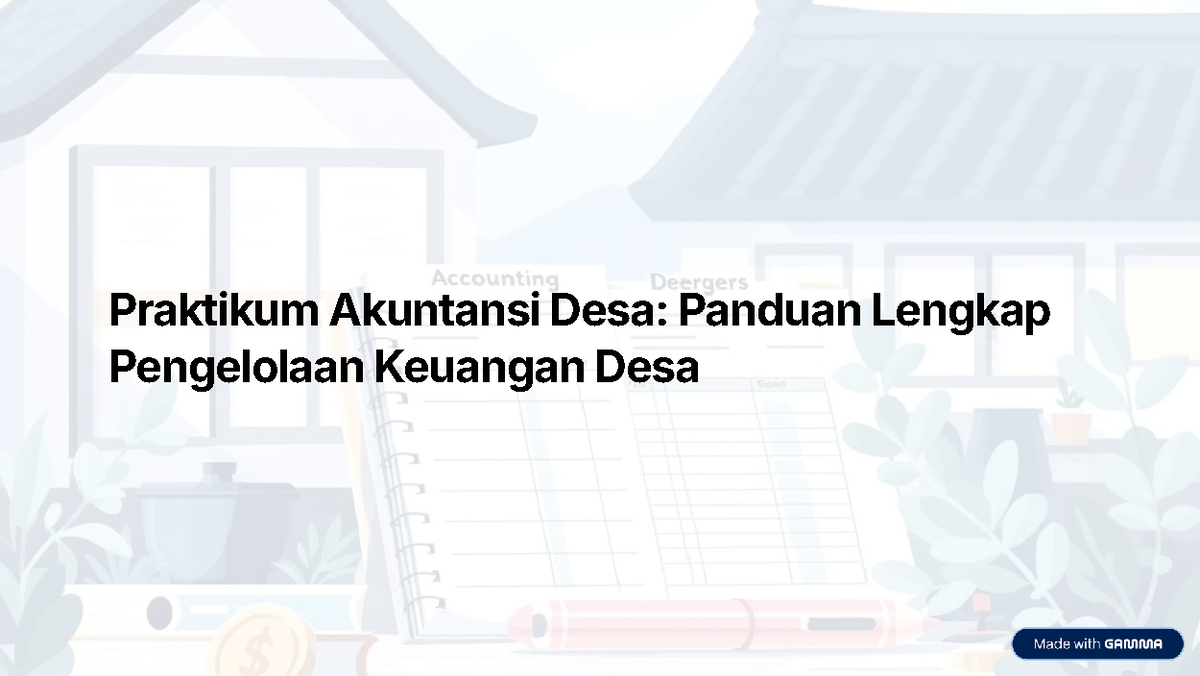 Panduan Praktikum Akuntansi Desa: Pengelolaan Keuangan Desa yang ...