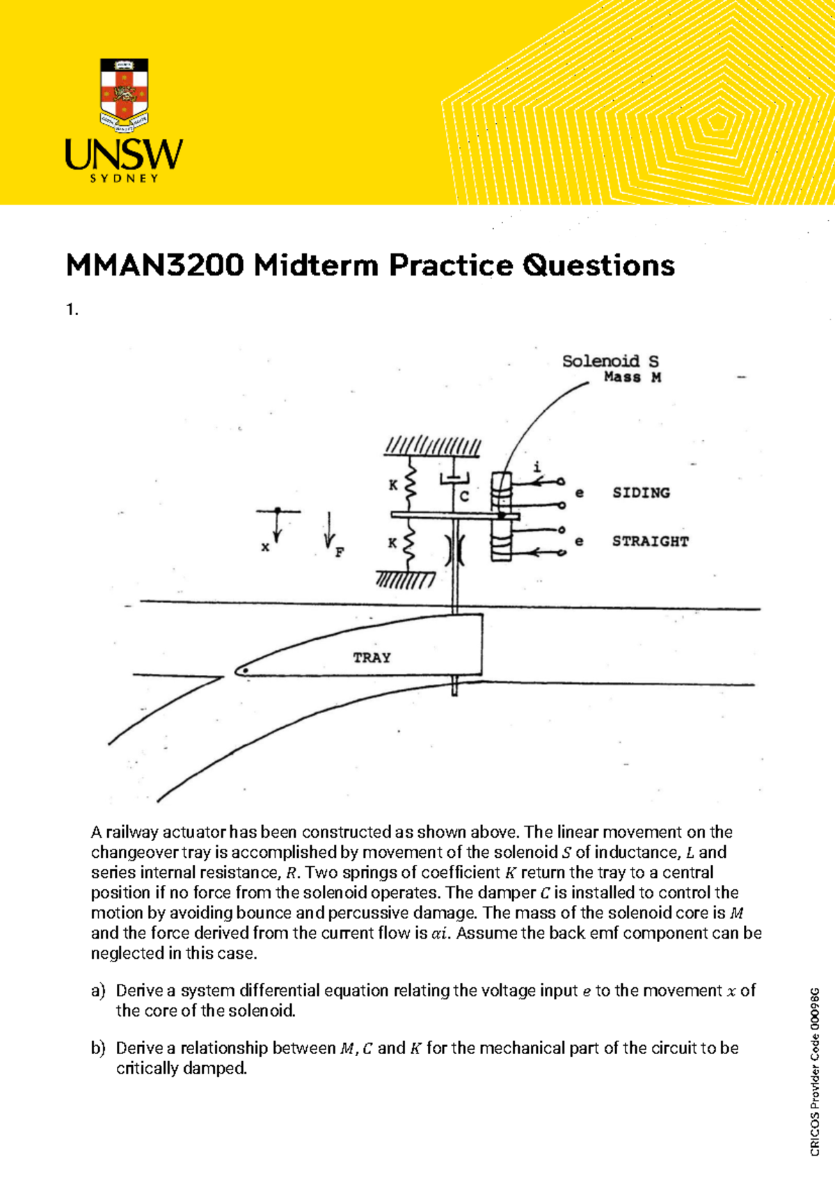 Midterm Questions for Engineering Dynamics (ENG 202) - Studocu