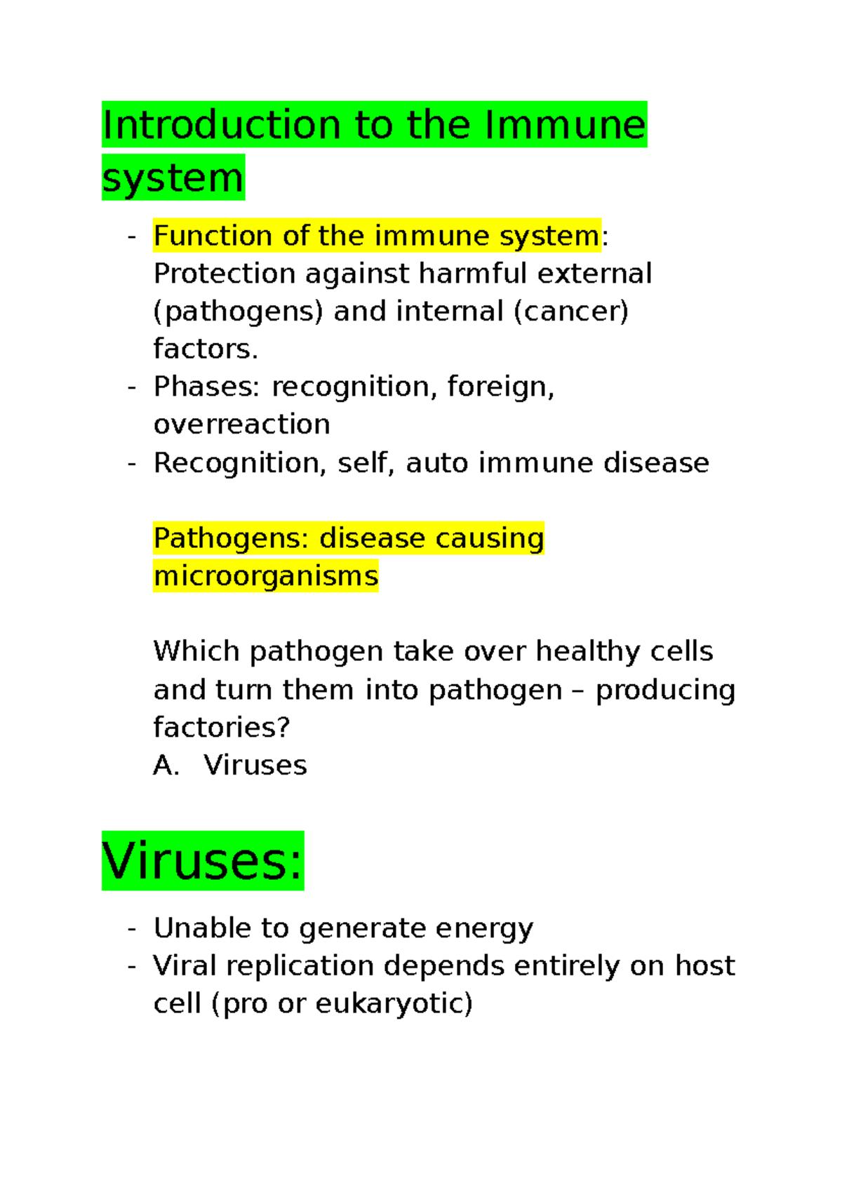 Introduction to the Immune System: Key Functions and Components - Studocu