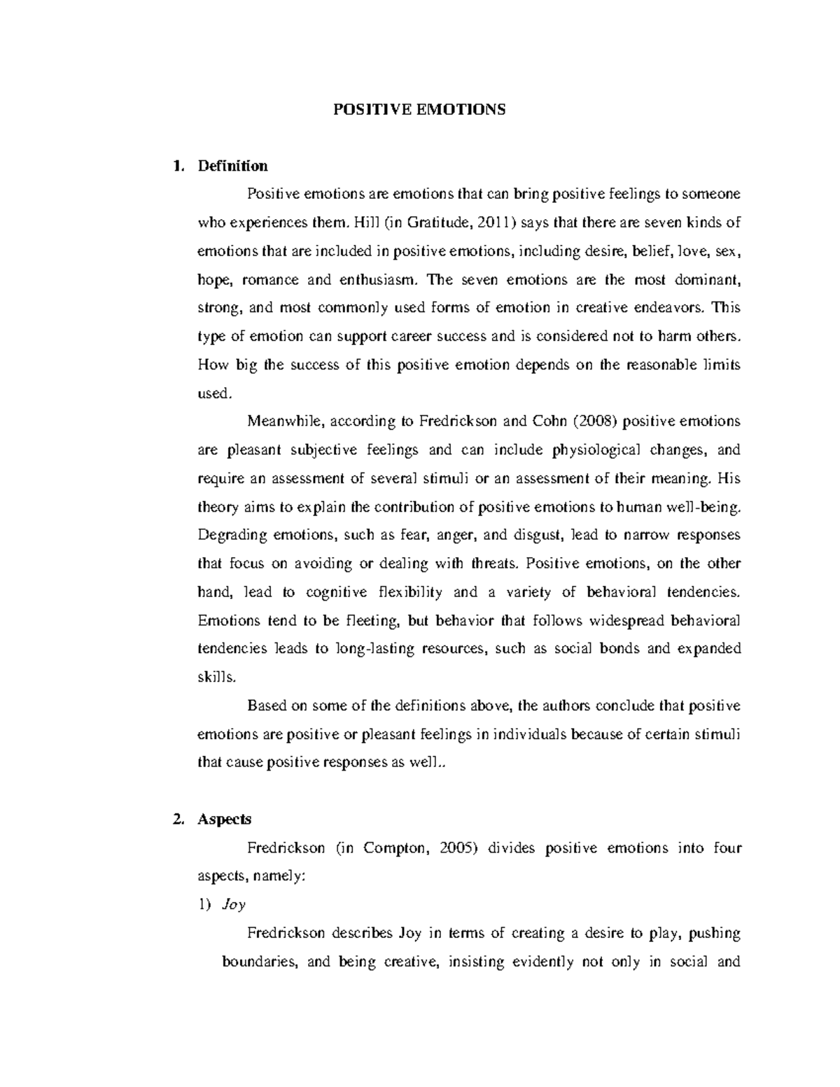 33. Positive Emotions - Positive Psychology - POSITIVE EMOTIONS ...