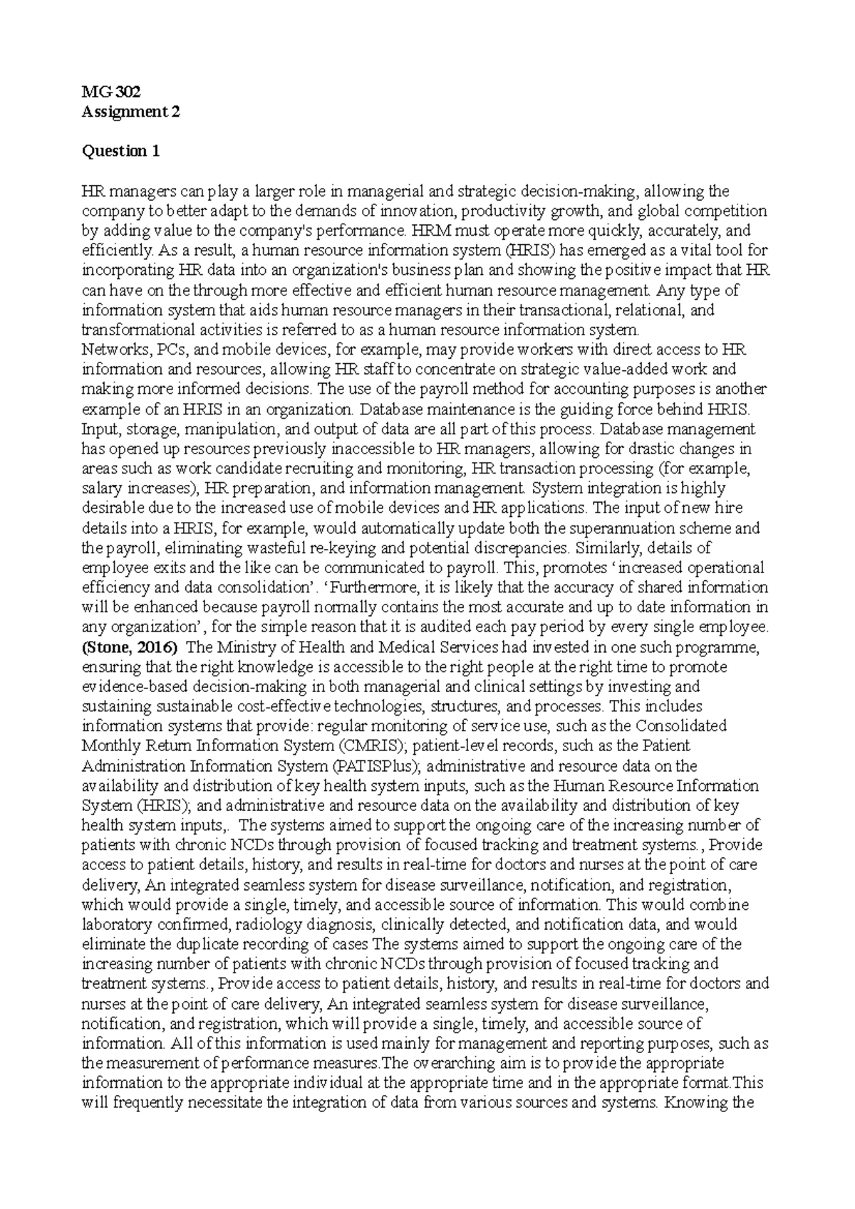 MG 101 Assignment 2 - MG 101 Assignment 2: Project Group Members: 1 ...