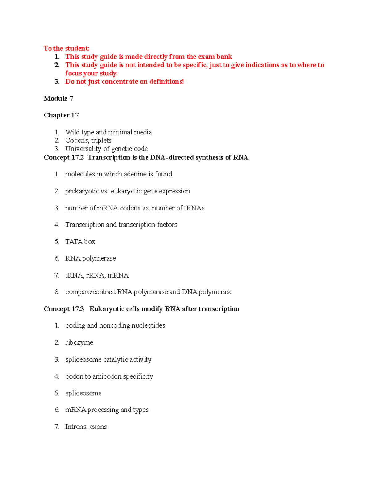 Module 7E Study Guide: Chapters 15-17 for Quiz and Test Review - Studocu