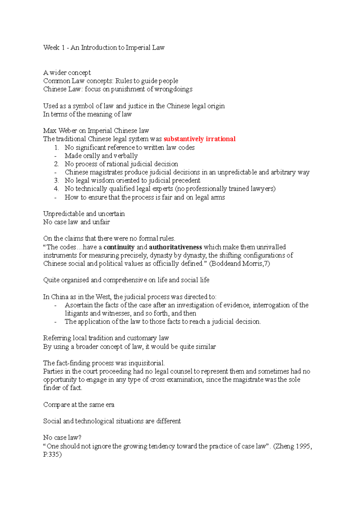 Week 1 - An Introduction and Imperial Law Lecture Notes - Week 1 - An ...