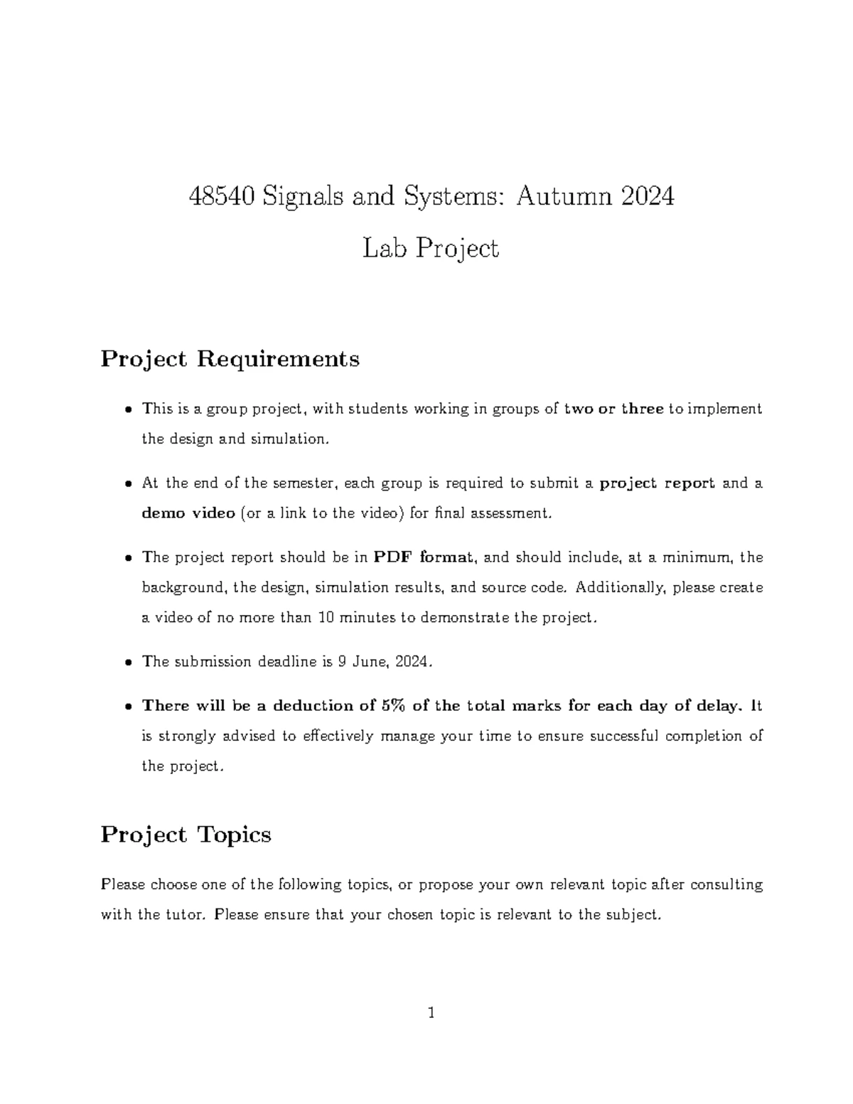 Signals & Systems Lab 4 Assignment - Spring 2024 - Studocu