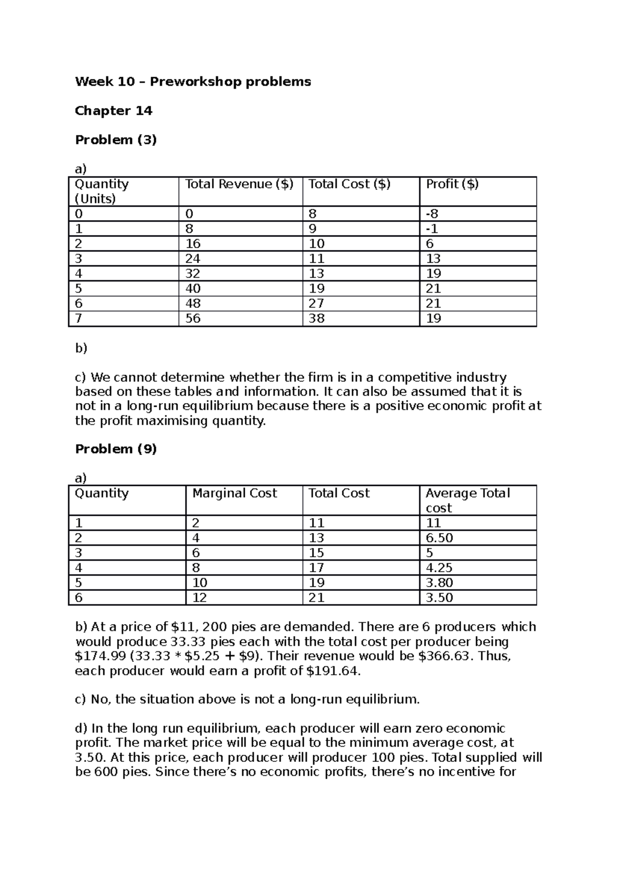 Nathaniel A - Week 10 Preworkshop Problems (Chapter 14 Analysis) - Studocu