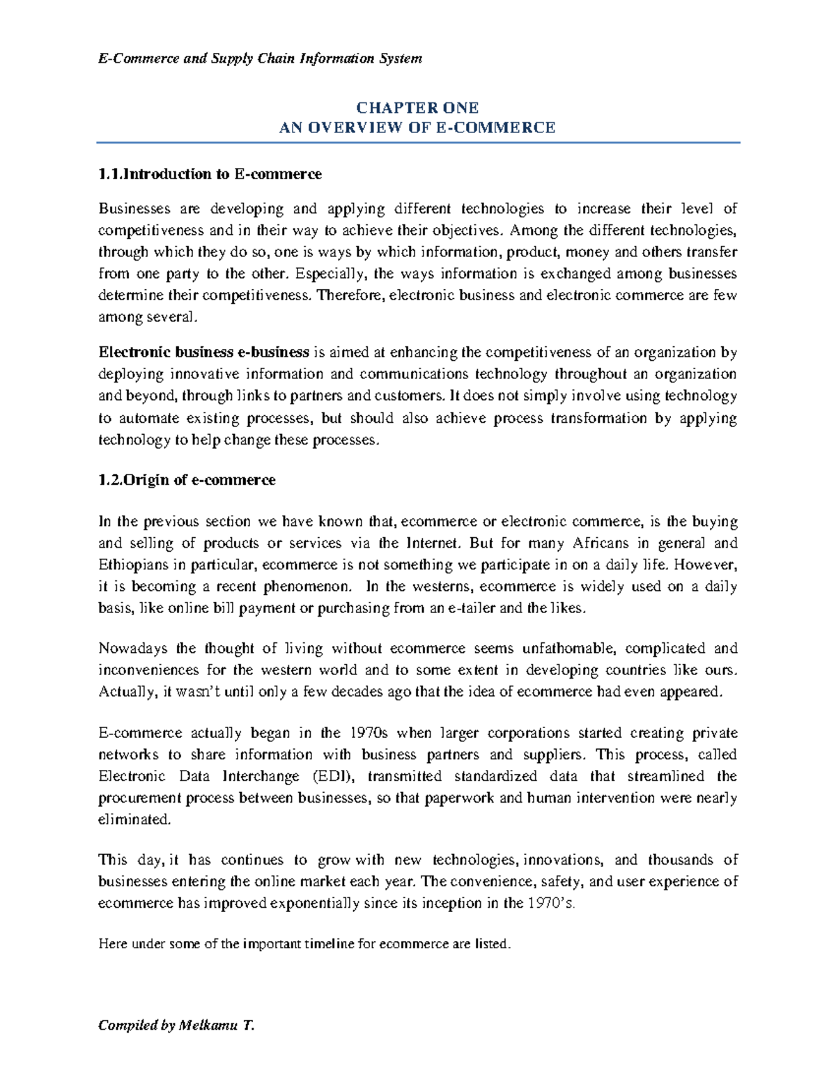 Supply Chain Information System: Chapter 1 Overview and Insights - Studocu