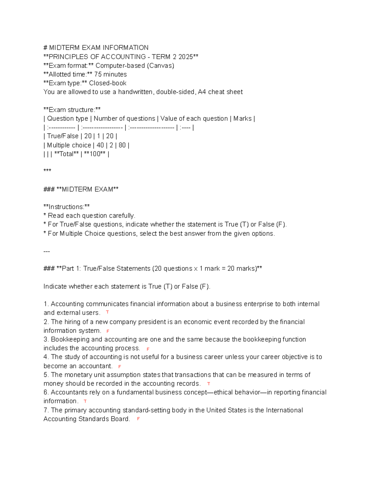 MIDTERM EXAM DETAILS FOR ACCOUNTING TERM 2 (Canvas) - Studocu