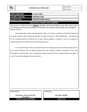 De Guzman - GED103 - A22 - Tax Analysis - Tax Analysis Income Tax: Is ...