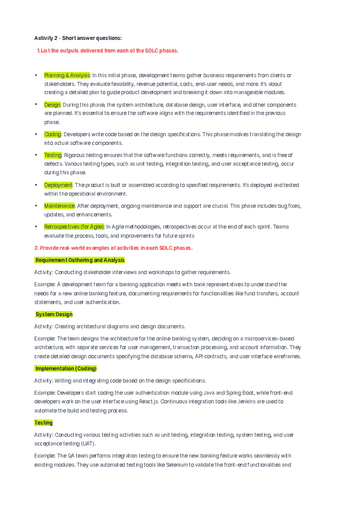 Sad-tut-2-240827 165 - Activity 2 - Short answer questions: 1 the ...