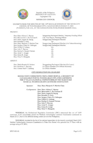 Resolution No. 235-2025: MOA Approval for RBC Cable Coverage in ...
