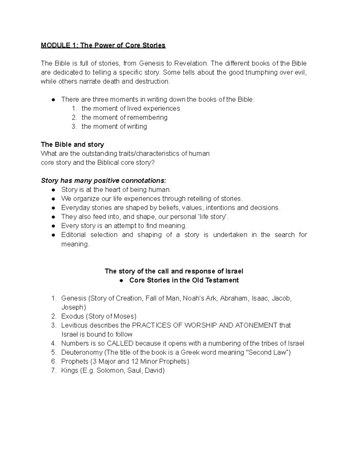 Encountering the Word: Core Stories & Christian Vocation (Modules 1-5 ...
