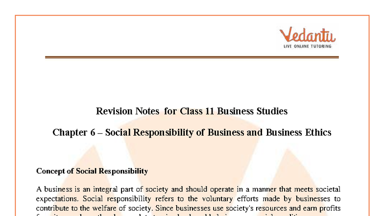 Cbse class 11 business studies notes chapter 6 - Revision Notes for ...