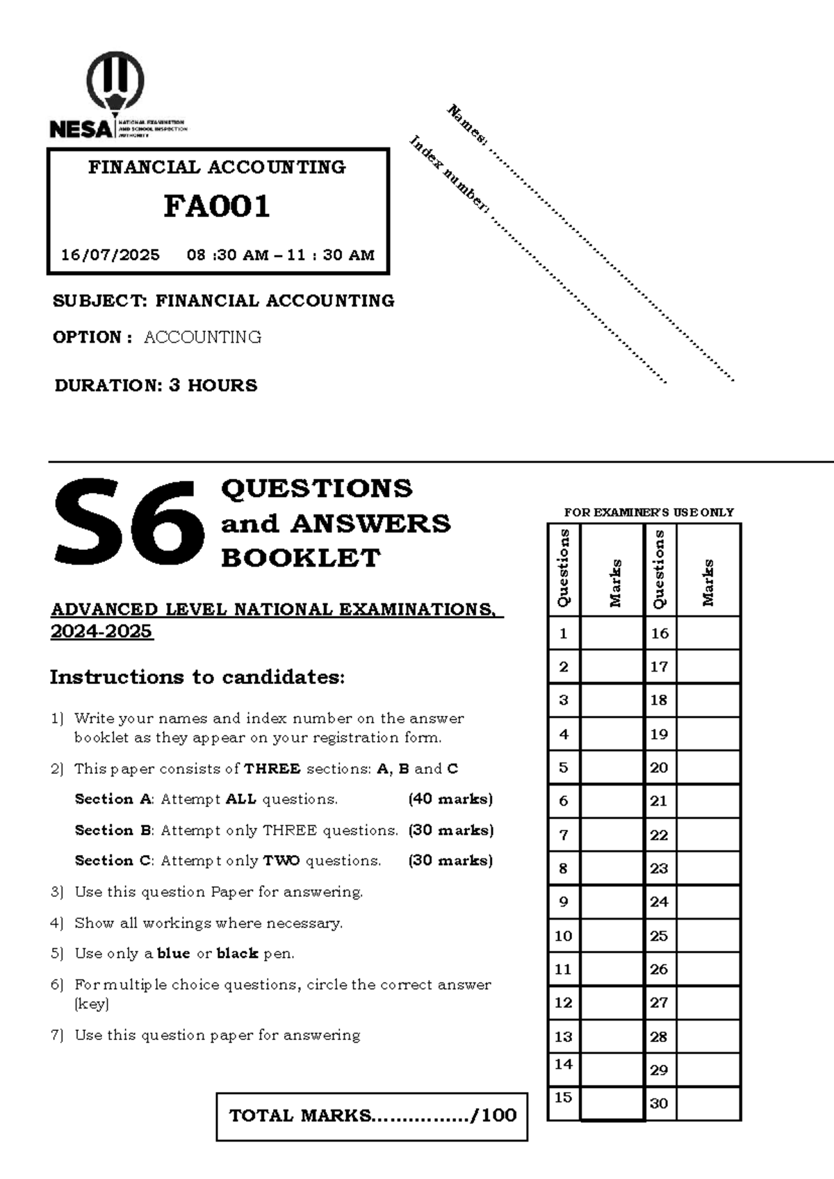 2025 ACC FA001 Final Exam: Financial Accounting Questions and Answers ...