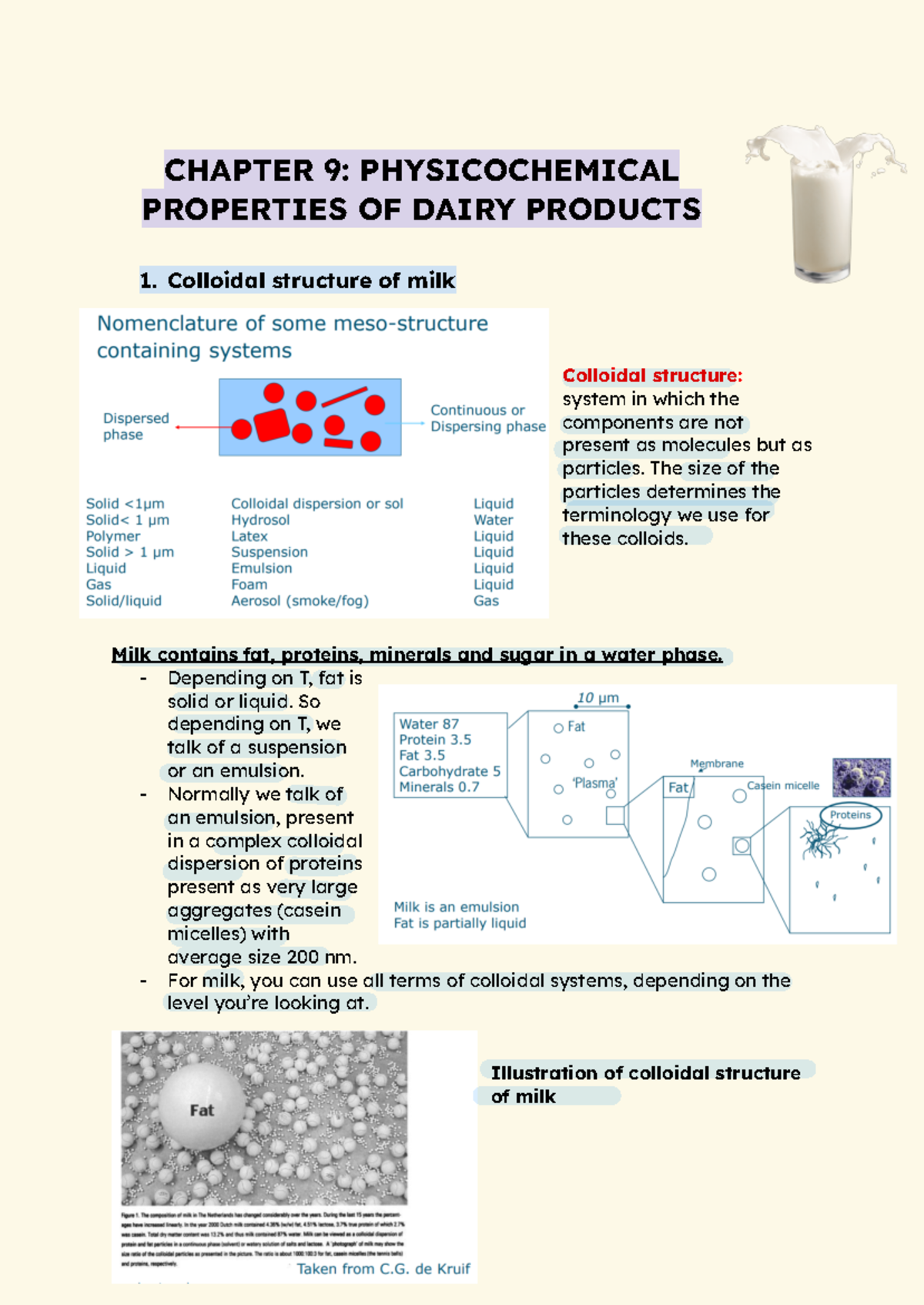Food Physics Chapter 9: Dairy Colloidal Structures & Gelation ...