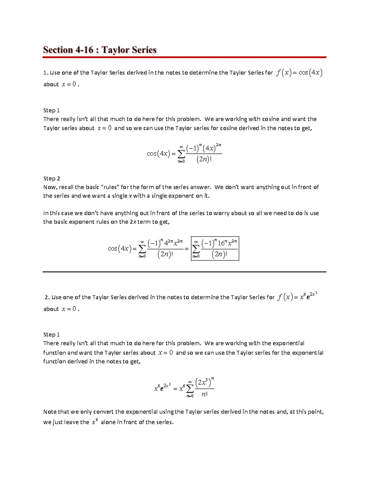 Calculus II (MATH 202) Final Exam Problems on Sequences & Series - Studocu