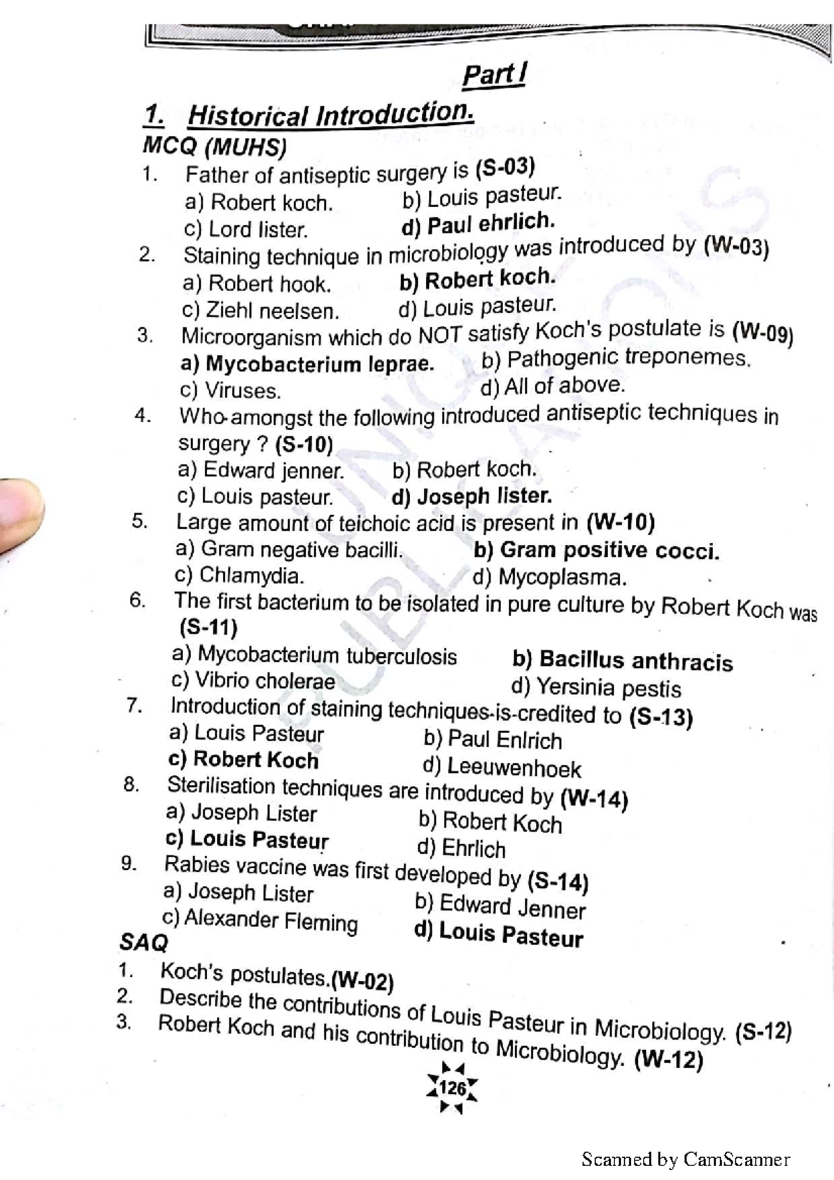 Microbiology Notes: MCQs and SAQs for MUHS 2nd MBBS - Studocu