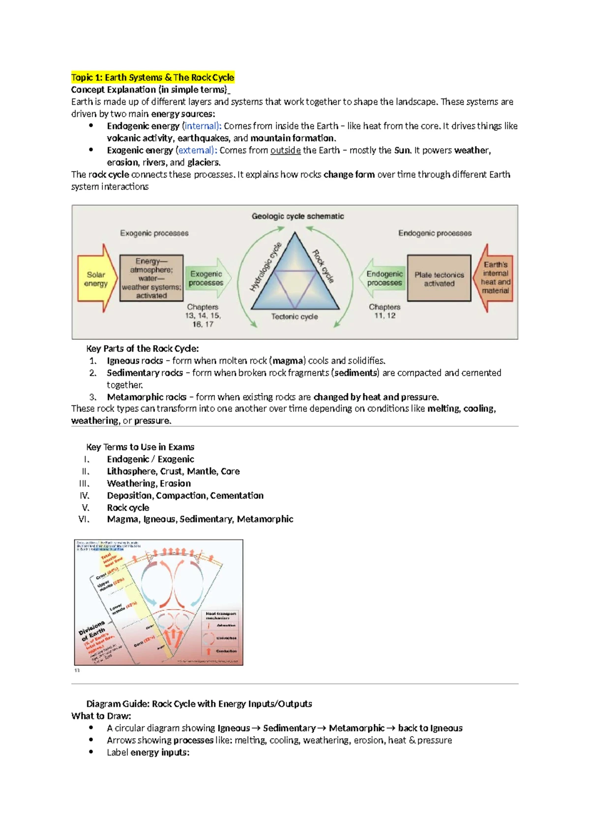 GEOG101 Geomorphology Exam Study Notes: Key Concepts & Takeaways - Studocu