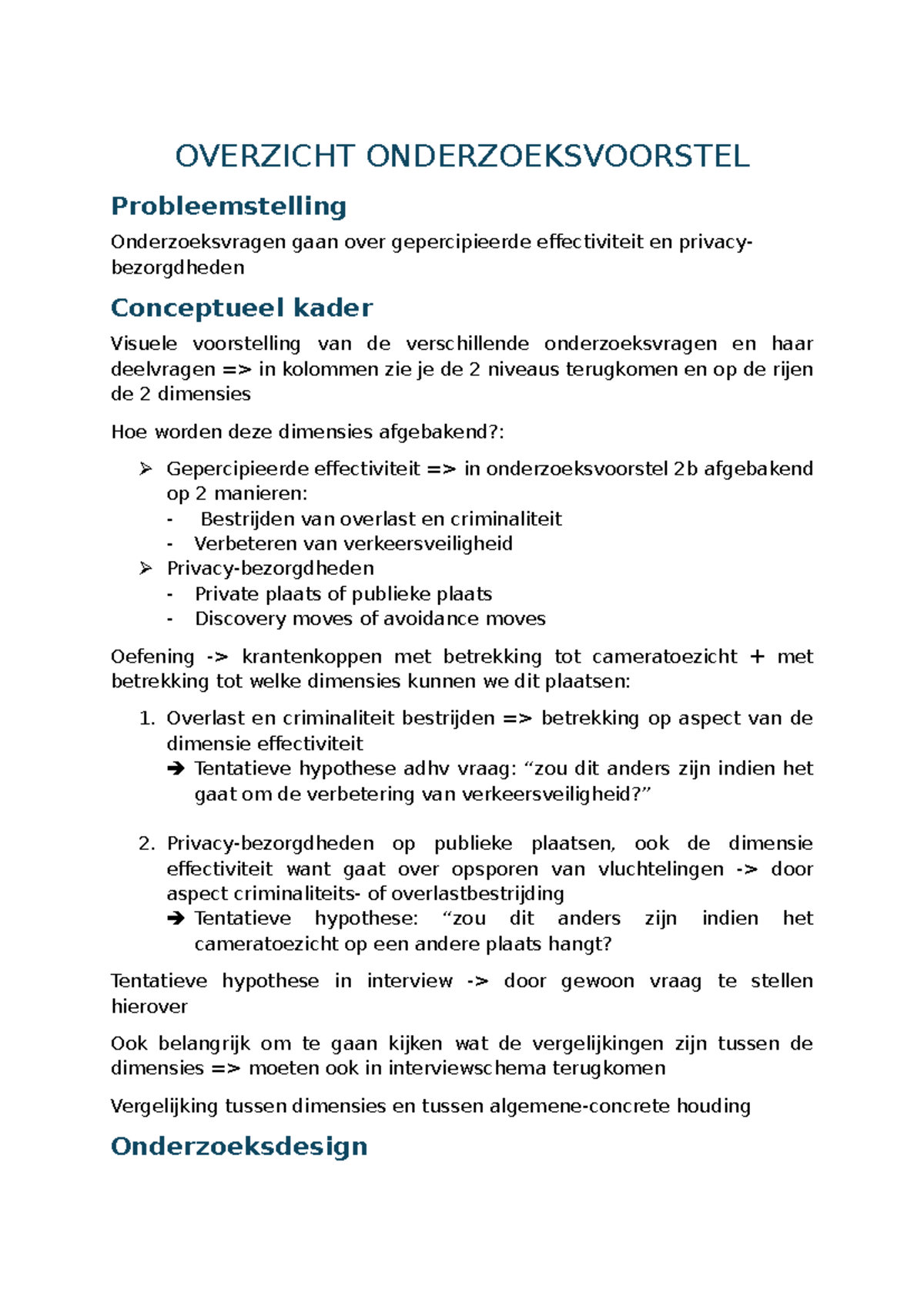 Uitleg Onderzoeksvoorstel deel 2b - OVERZICHT ONDERZOEKSVOORSTEL ...