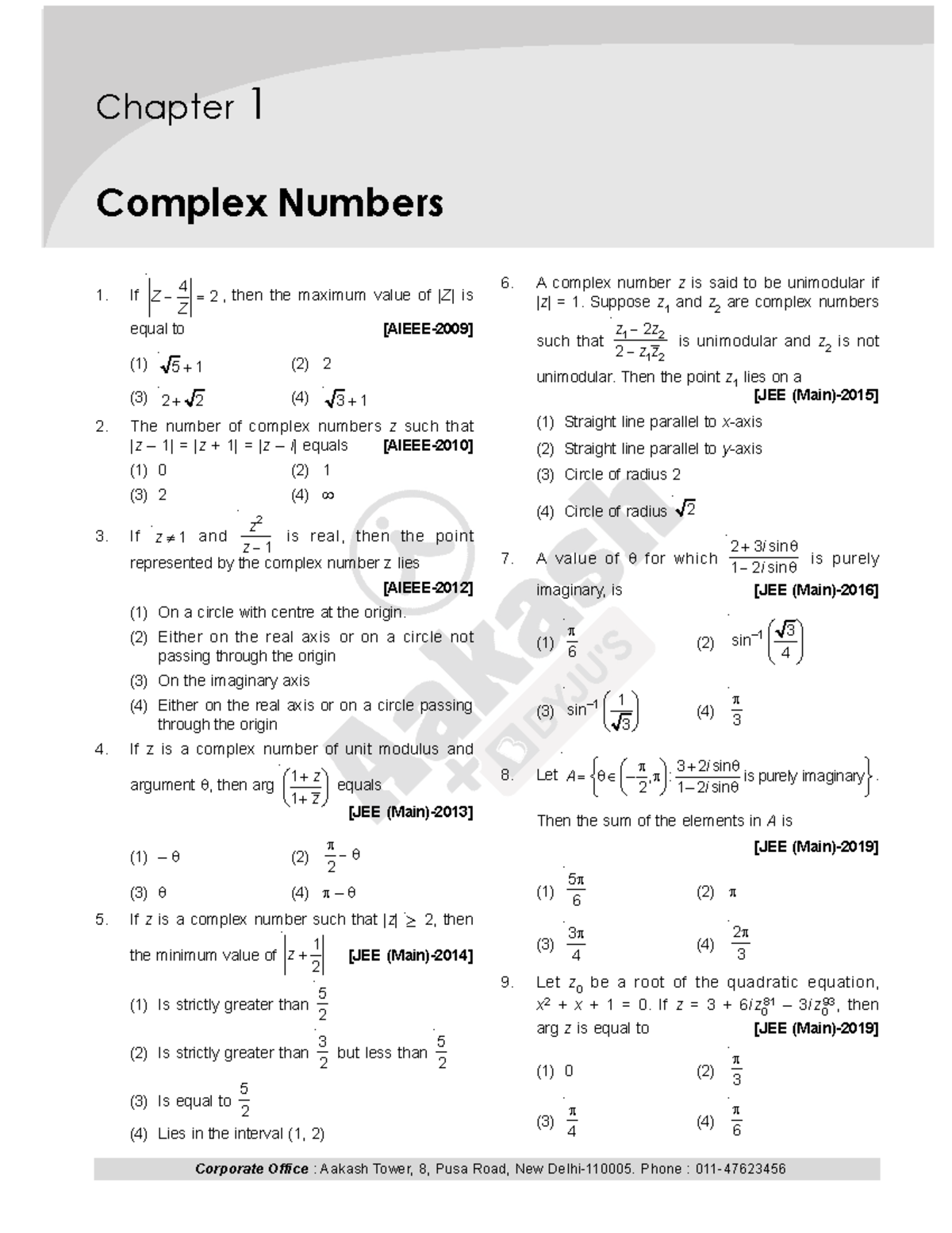 MATH 101: Chapter 1 - Complex Numbers Overview and Key Concepts - Studocu