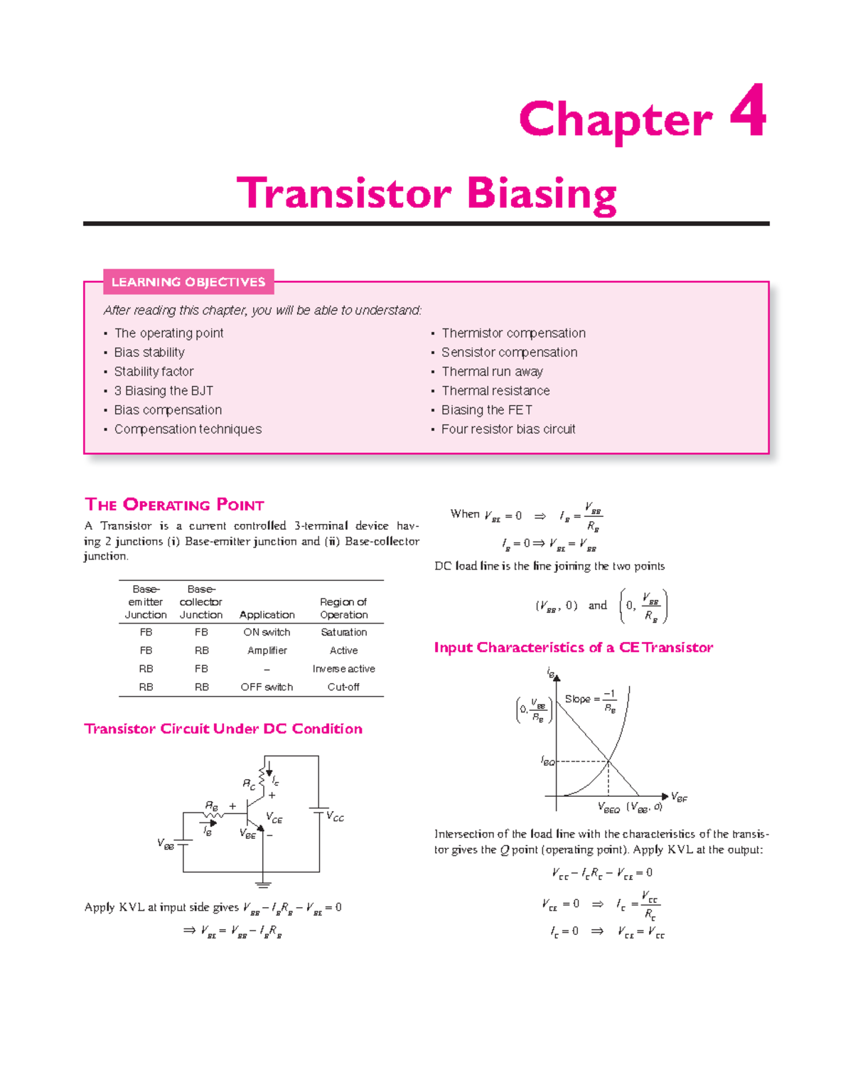 ADE(U4) - Comprehensive Transistor Biasing Notes and Analysis - Studocu