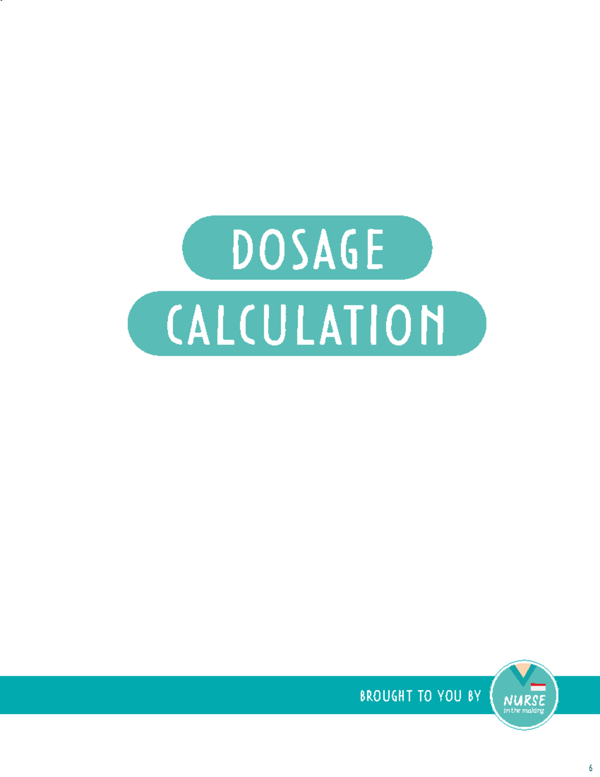 Dosage Calculation for Nursing (NUR 101) - Studocu