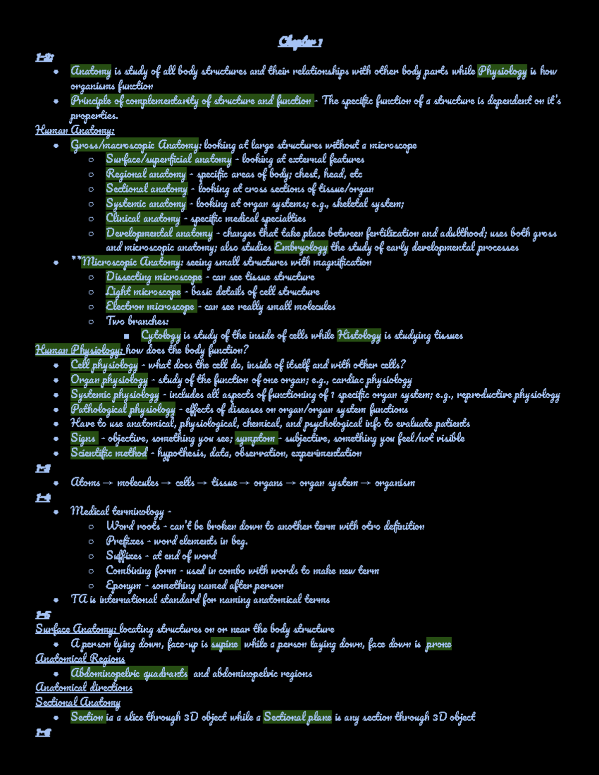 AP Chapter 1 - Fundamentals of Anatomy & Physiology Overview - Studocu