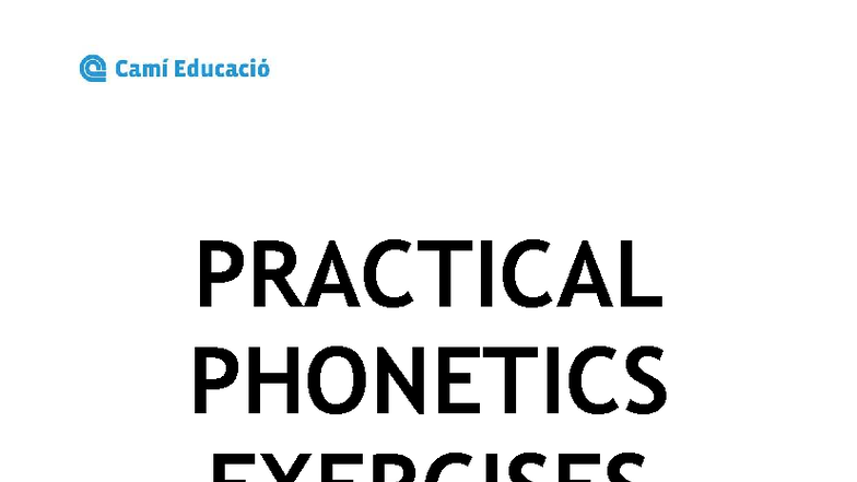 Practical Phonetics Exercises: 2 ESO English Guide - Studocu