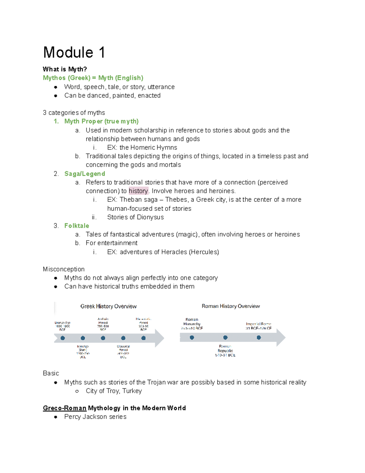 Exam #1 lecture notes for modules 1-3 CLAS 104 (UWaterloo) - Module 1 ...